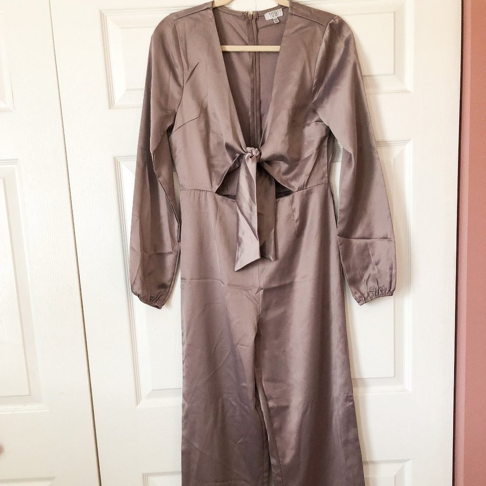 Silk Jumpsuit in Lilac